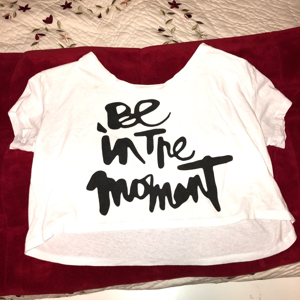 white & black crop top